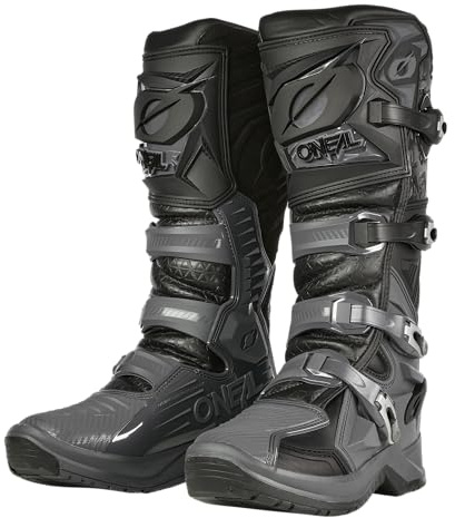 O'NEAL 0337-5105, Motorcykelkänga Unisex-Vuxen, 44 EU, Svart grå, 44 EU