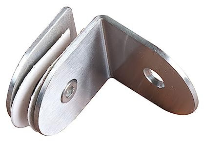 Veemoon Stainless Steel Shower Fixing Clip for Tempered Glass Door Glass Clamp Bracket Holder for Bathroom Balustrade Installation