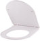 Abattant WC blanc universel clipsable/nettoyage facile - lunette de toilettes Thermodur extra plat frein de chute forme D NOYON & THIEBAULT