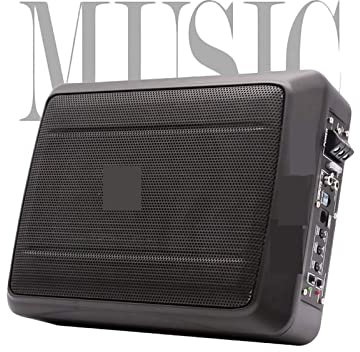 800W 8 pouces amplificateur de siège de voiture caisson de basses voiture mince sous le siège caisson de basses actif haut-parleur de basse caissons de basses de voiture Woofer , RéSistant à L'Usure E