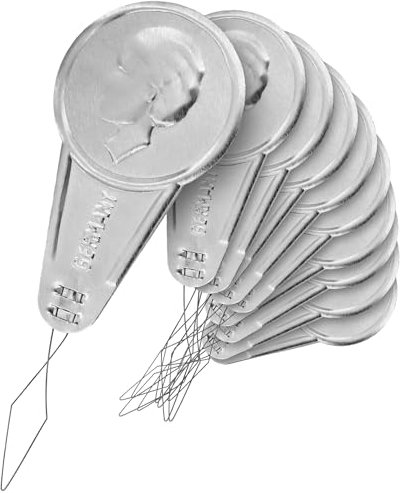 10 x Klassische Nadeleinfädler aus Metall für Nähmaschine und Handnähen - Praktisches Einfädelhilfe Set in Silber