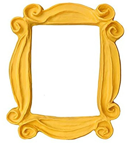 HANDMADE WITH LOVE BY FATIMA. As seen in Monica's Door. It has Two Side Tape in the back. Yellow Frame for your peephole. Present for your best friends.