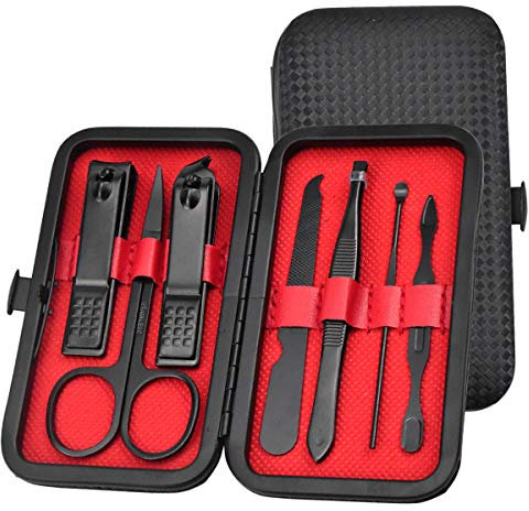 Dokpav Coupe-ongles Set 7 en 1 Kit de manucure pédicure Trousse de manucure Outils professionnels Pedicure Set pour hommes et femmes