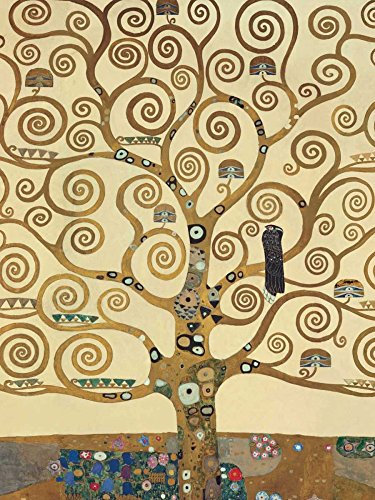 Feeling at home Stampa-su-Tela-INCORNICIATA-Klimt-Gustav-Cm_108_X_81-L'Albero-della-Vita-L'Albero-della-Vita-Quadro-su-Tela-con-Cornice-a-Cassetta-Americana-Canvas-incorniciato-all'Americana