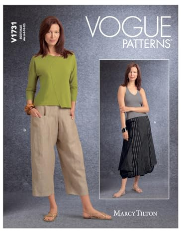 Vogue Misses Skirt/Pants Patterns V1731AA Damenrock/Hose, Muster:, weiß, AA (6-8-10-12)