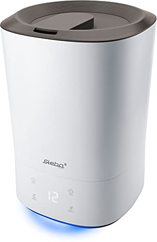 Steba LB 8 Luftbefeuchter, Weiß | Wassertank 5,5 Liter, Luftfeuchtigkeitsregelung 30% bis 90%, Für Raumgrößen bis ca. 25 qm, Ultraschallvernebelung