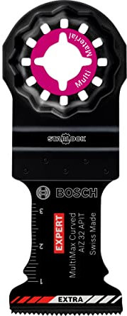 Bosch 1x EXPERT MultiMax AIZ 32 APIT Tauchsägeblätter (für Edelstahlbleche, Faserkunststoffe GFK, CFK, Breite 32 mm, Professional Zubehör Multifunktionswerkzeug)