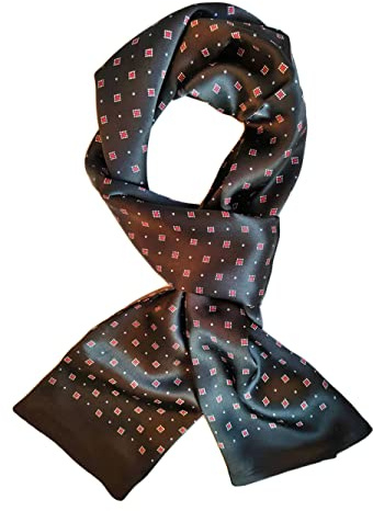 UK_Stone Klassisch 100% Seide Paisley Blumen Krone Diamant Doppelschicht Halstuch Herren Schal 12MM