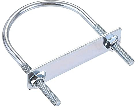 sourcing map 1 Satz M8 Runde U-Bolzen Bügelbolzen Bügelschrauben Stahl 80mm Innenbreite 130mm Länge mit Mutternrahmen und Befestigungselementen