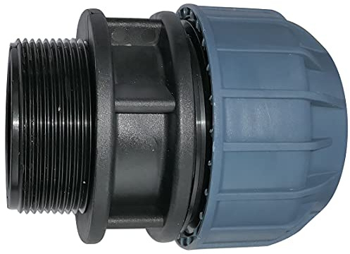 AERZETIX - C51906 - Manguito/adaptador roscado - reductor de compresión recto - conexión rosca macho 2 - para tubería de agua Ø50mm - en polipropileno - conector/reparador