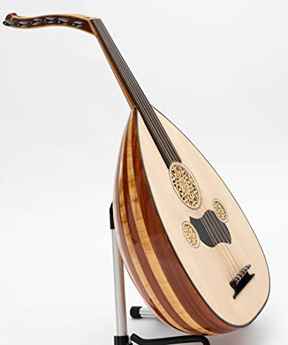 Professionelles türkisches Oud aus Mahagoni- und Ahornholz, mit Ebenholz-Griffbrett mit Softcase Traditionelles Saitenmusikinstrument