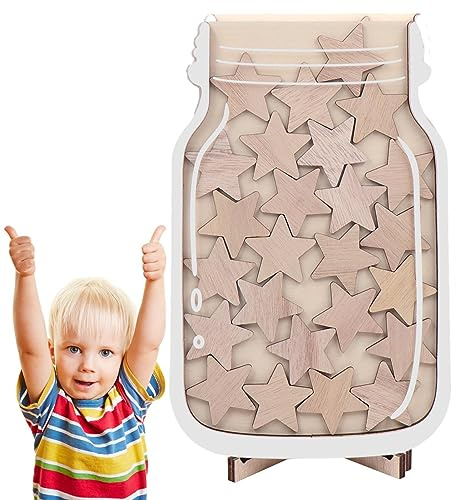 Stern Belohnungsglas Star Reward Jars, Personalisiertes Belohnungssystem Für Kinder, Positives Verhaltensdiagramm Sterne Belohnungsglas Töpfchentraining Geschenke Für Jungen Und Mädchen (Stil B)
