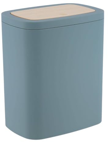 Tendance - Papelera abs+PVC bambú 5l - Verde Salvia