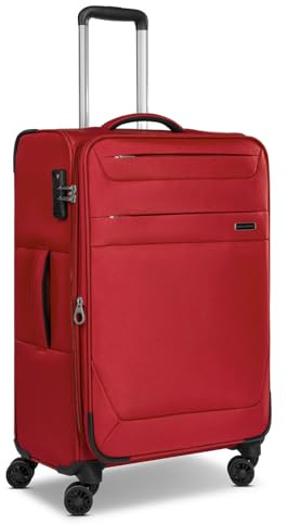 Worldpack mittelgroßer Weichgepäck Check-in Koffer | Trolley 42 x 27 x 67 cm aus hochwertigem, robustem Polyester Material | für Damen und Herren | 4 Doppelrollen & TSA-Schloss | Chicago Serie