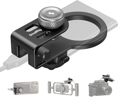 SMAllRIG SSD-Halterung 2-in-1 SSD-Halterung für MagSafe mit Cold Shoe-Kabelklemme, kompatibel mit 0,3-0,6 Zoll dicken SSDs für Samsung T7 SSD, für Sandisk SSD, kompatibel mit Cage – 4779