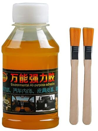 Colla per riparazione del rivestimento del tetto, colla liquida adesiva per tessuti resistenti per tappezzeria, colla trasparente per interni auto ad asciugatura rapida all'interno del tetto (1 Set)