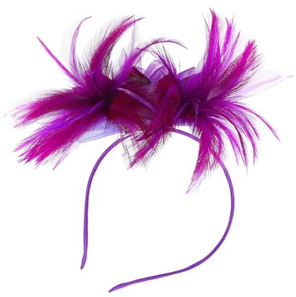 FRCOLOR Federkopfschmuck Damen Vintage Feder Stirnband aus Nylon Leicht und Bequem als Haarschmuck für Hochzeit und Elegante Partys