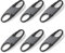 Mabor Lot de 6 clips antivol pour fermeture éclair pour sacs à dos, camping, pêche, voyage, sports de plein air (noir)
