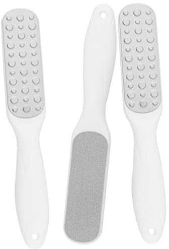 Healeved Lijadora de Pies de Acero Inoxidable, Doble Cara, para Quitar Callos y Piel Muerta, 3 Piezas, Fácil de Guardar