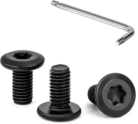 Tunejoy 30 Pezzi Viti a Testa Piatta Torx Nero M5 x 10 mm Vite a Testa Esagonale Bulloni in Acciaio Inox A2 V2A Bulloni per Mobili con Chiavi a T25 Filettatura Completa