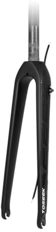 BSFHQS 700C Rennrad Starrgabel Vollcarbongabel 1-1/8'' Gerades/Konisches Rohr 9 * 100 QR Scheibenbremse Vorderradgabel Max 700 * 32C Reifen(Straight)