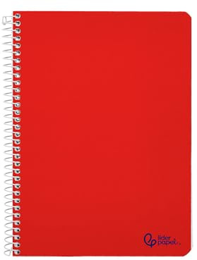Liderpapel Notizbuch mit Spiralbindung, DIN A5, Softcover, 80 h, 75 g, kariert 5 mm, mit Rand, 1 Stück