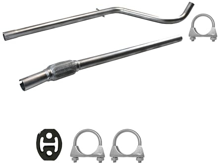 Ferroz Export Ersatz für Mittelrohr Flexrohr für Fiat Panda 2 II 1.1 & 1.2i 2003-2017 + Anbaukit