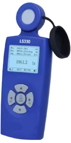 Misuratore di luce digitale, Luxmetro Misuratore di luce spettrale PPFD CCT UVI CRI Curva Lux Tester professionale for illuminazione piante LS330 per piante da giardino e da interno, fotografia