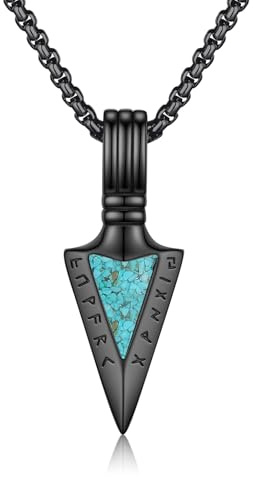 ZIPPICE Muttertagsgeschenke für Mama Wikinger Kette Herren 925 Sterling Silber Pfeil Thors Hammer Kette Amulett Schmuck für Herren Sohn Jungen Damen Männer Unisex
