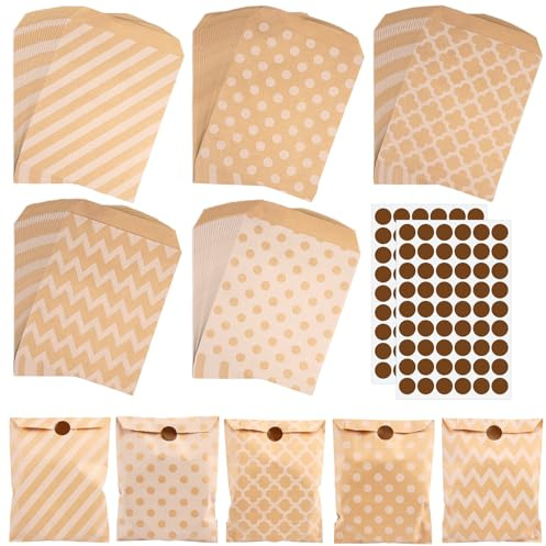 100 Stück Candy Bar Tüten Hochzeit,18 × 13 cm Papiertüten Süßigkeiten Tüten