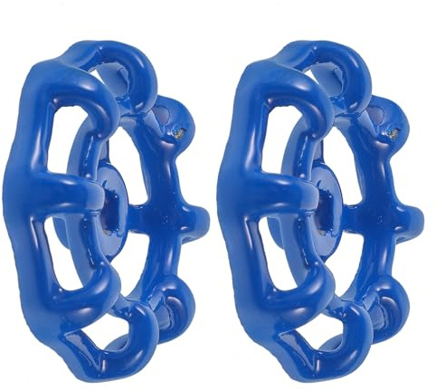 CLISPEED 2 Piezas de Manijas de Válvula de Grifo de Metal Azul, Resistentes Acero Fundido para Mangueras y Válvulas de Cierre