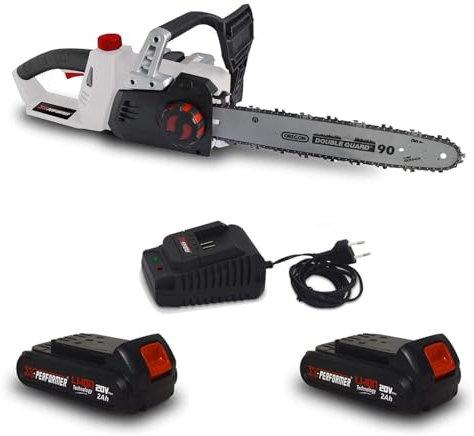 Tronçonneuse 40V (2x20V) X-Performer XPTRO40LI-2B - Double Sécurité - Graissage Auto + 2 Batteries 2 Ah - chargeur
