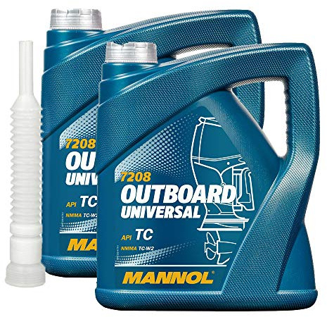 MANNOL 2 x4l, 7208 Outboard Universal TC-W2 Boot Öl + Ausgießer