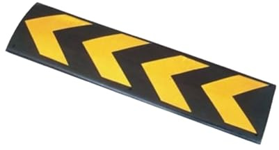 PARKING FACIL | Protección de Goma para Paredes de Garajes y Puertas de Automóviles | Tornillería Incluida | Medidas: 80 x 22 x 1 cm | Color Negro | 1 Unidad