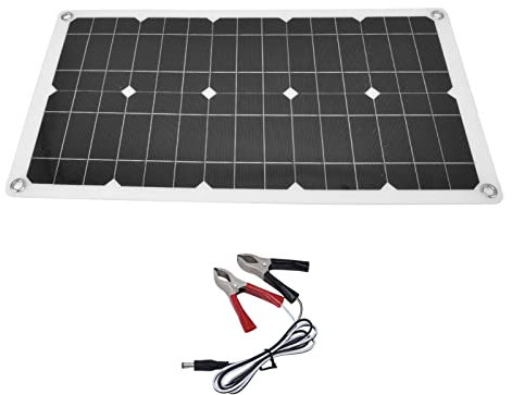 Haofy Chargeur de Panneau Solaire, Chargeur de Batterie Solaire 100 W 18 V pour Voitures, Véhicules, Bateaux, Carte de Charge Solaire Flexible avec Sortie USB pour Randonnée, Camping, Urgence