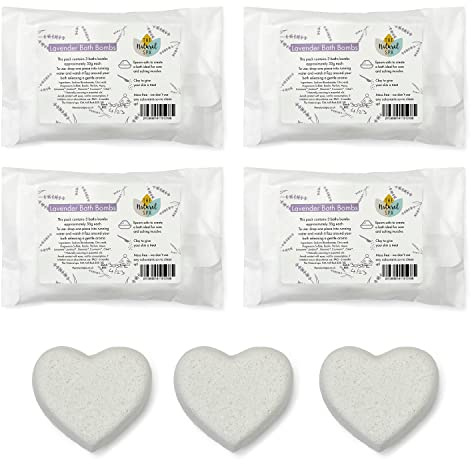 The Natural Spa Badebomben 4 x 3er Pack Lavendel| Natürlich | Keine synthetischen Duftstoffe | Kein Farbstoff | Frei von Phthalaten | Talkumfrei