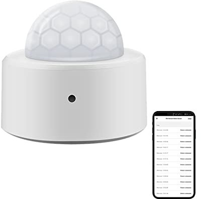 ZigBee Bewegungssensor, Infrarot Helligkeitserkennung PIR Sensor für Hausalarmsystem, Mini Smart Human Sensor Detektor für Haussicherheitssystem,ZigBee Hub erforderlich nicht im Lieferumfang enthalten