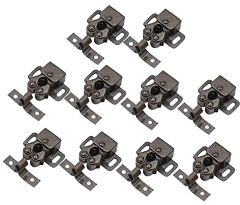 Homoyoyo 10pièces Serrure De Porte Cuivre Antique Verrouillage à Compression Pour Armoire Et Placards Système De Fermeture à Ressort Ajustable Pour Meubles