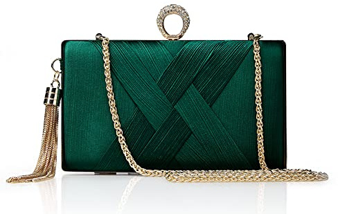 BABEYOND Clutch Purses for Women - Evening Bag Tassel Pendant Clutch for Bride Party Prom Wedding