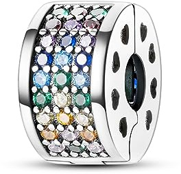 Hapour Clip Spacer Charm für Armband Clip Verschluss Stopper Bead Spacer DIY Fit European Snake Armband Openable 925 Sterling Silber Perlen Schmuck für Frauen