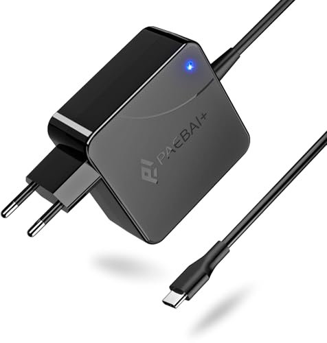 PAEBAI+ 65W Caricatore USB C Alimentatore per Asus Zenbook, Lenovo ThinkPad Yoga, HP, Macbook Pro, Acer Chromebook,Google, Samsung, Huawei Matebook Caricabatterie AO1-131 Notebook adapter