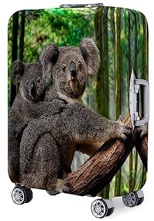 Hixingo Elastisch Kofferhülle Kofferschutzhülle, Grey Koala Druck Koffer Schutzhülle Staubdichte Reisekoffer Hülle Trolley Case Schutzhülle Reisegepäckabdeckung (Paar,30-32 Zoll)