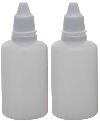 SHUATI 12 Stück Quetschflaschen, Dosierflasche, kleine Flaschen, quetschbare Kunststoff-Tropfflaschen, 50 ml, transparente Dichtung, nachfüllbare leere Behälter für Augenflüssigkeit