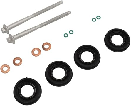 Juego de Juntas Tóricas de Arandela de Sello de Inyector de Combustible, Juego de Juntas Tóricas de Arandela de Sello de Inyector de Combustible Kit de Sello de Inyector de Metal