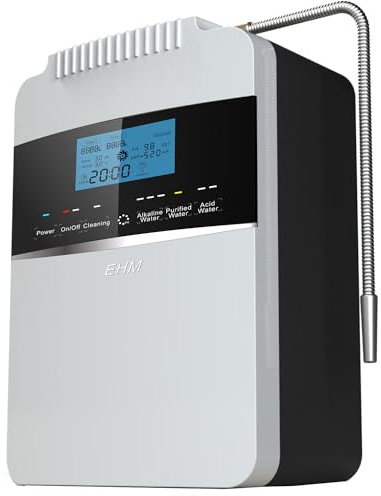 DPLXQPP Electrolizador Alcalino,Purificador Agua Hidrógeno ácido Alcalino Ph 2.5-11.2,hasta -850mv Orp,7 Configuraciones Agua,Limpieza Automática,Voz Inteligente,110V