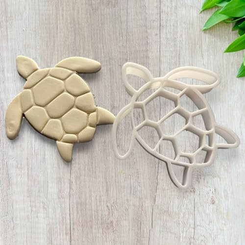ELACE Sea Turtle Animal Cookie Cutter - Animal Biscuit Mould - Various Shapes for Biscuits, Cakes, Decorations - Ideal for Baking, Crafts, Children and Adults, Dimensions 8 x 8 x 1.5 cm