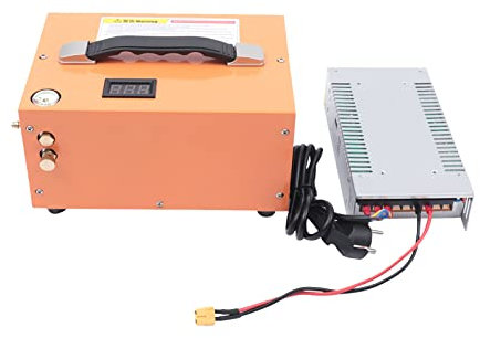 WOLEGM Compressore d'aria PCP ad alta pressione, 300 W, 30 Mpa/300 Bar/4500 PSI, compressore d'aria PCP con trasformatore, arancione