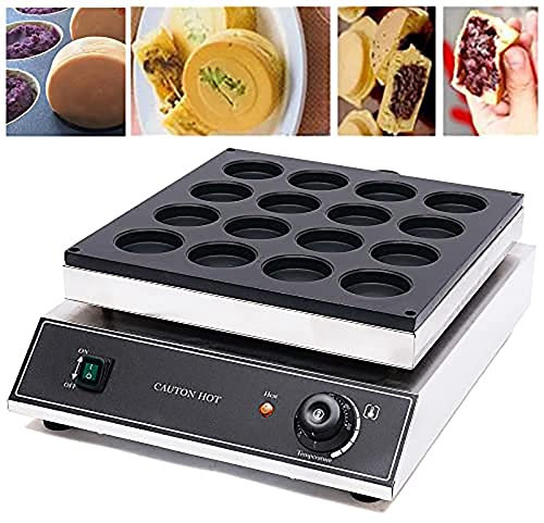 Commercial Nonstick Electric Red Bean Cake Baker Waffle Maker Machine, Stainless Steel Temperature and Time Control Electric Waffle Iron Baker for for Restaurant Cafe Tea Shop