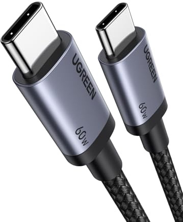 UGREEN 60W USB C auf USB C Kabel PD 3.0 USB C Ladekabe | kompatibel mit iPhone 16 Pro Max, iPhone 15, Galaxy S24, A70, A25, MacBook M4, iPad Pro 12.9 usw.(1M)