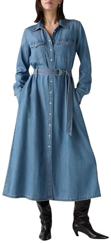 Levi's Quincey LS Maxi Dress Abito Casual da Donna, Confezione da 1, Bright Mid Stone, L